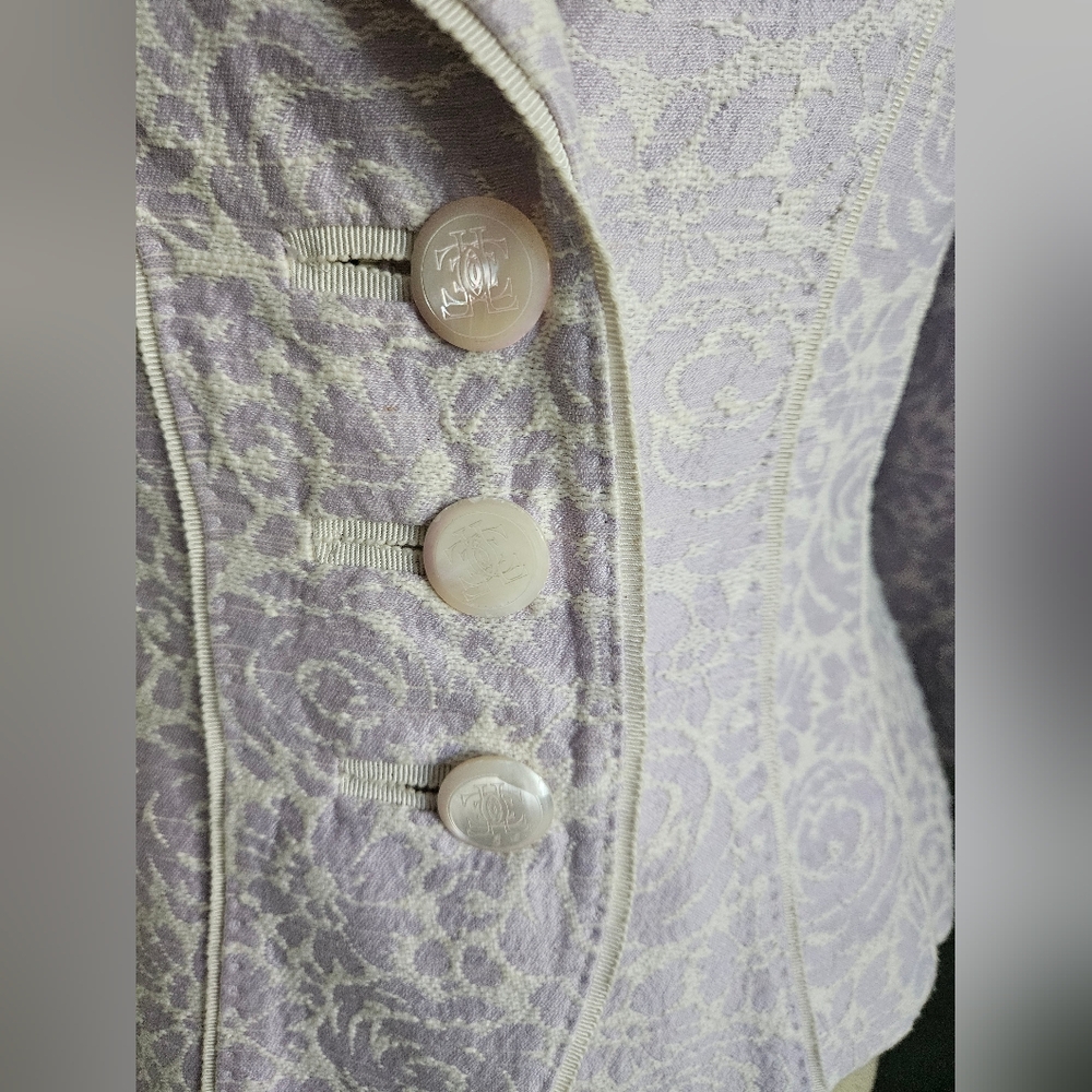 LES COPAINS Made In Italy Lilac Floral Jacket | SZ 44/8 - Picture 10 of 15